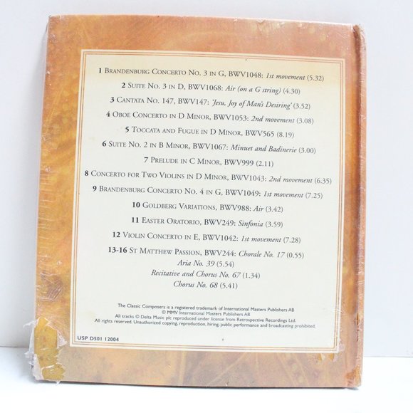 1 Mozart Musical Masterpiece -1 Bach Baroque Masterpiece Sealed Unopened CDs - Picture 9 of 12